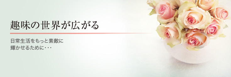 趣味の世界が広がる